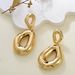 Jewelry Metallic Water Drop Leaf Electroplated Simple Niche Elegant High-end Earrings_ipsvogv.com