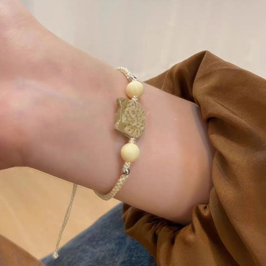 Cat Bead For Girls, Couple Style, A Pair Of Ceramic Bracelets, Cute Best Friend Birthday Gift, Elastic Rope Bracelet_ipsvogv.com