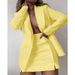 Women's Clothing fashion suit tops + short skirt two-piece suits _ipsvogv.com