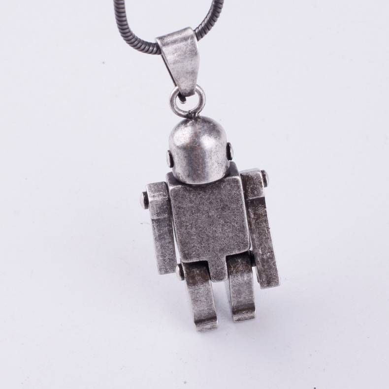 Pendant Event Titanium Steel Robot Necklace PHOP Japanese And Hip Hop Style Trendy Sweater Chain_ipsvogv.com