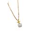 【 Titanium Steel 】 Micro Inlaid Real Gold Full Diamond Cat Eye Necklace, Women's New Clavicle Chain, Light Luxury,_ipsvogv.com