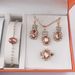 Water drop rhinestone necklace earrings bracelet ring suit high-end bridal jewelry_ipsvogv.com