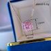 Cao Shi Pink Square Classic Luxury Ring Necklace Set Dinner Party Advanced Accessories_ipsvogv.com