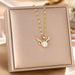 Korean Version Titanium Steel With Zircon Inlay For Women, Featuring Deer Pendant And A High-end Collarbone Necklace_ipsvogv.com