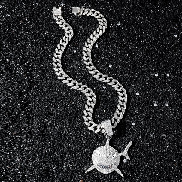 New Personalized Style Hip Hop Creative Shark Pendant Necklace_ipsvogv.com