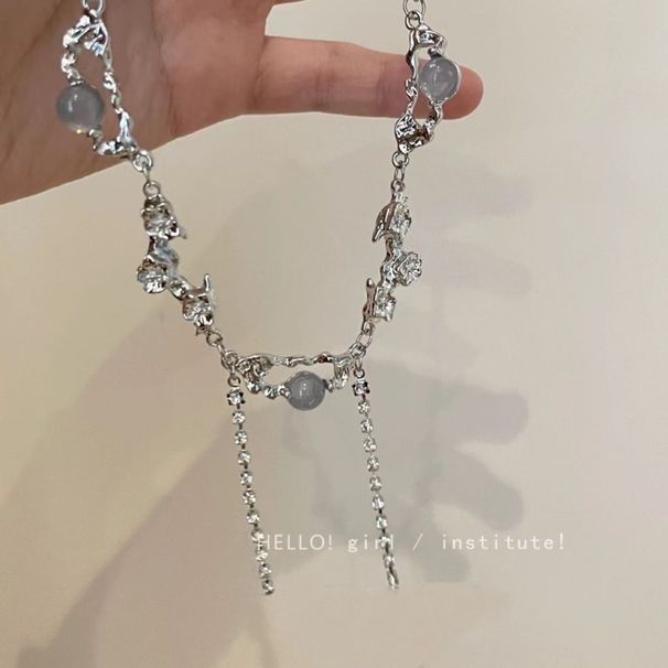 Stone White Moonlight Zircon Necklace For Women In Summer Sweet, Cool, And ! Spicy Girl With Internet Red Accessories, Sweet, Cool, Accessories,_ipsvogv.com