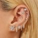 Unisex ear bone studs butterfly heart shaped titanium steel screw buckle ear studs popular earrings_ipsvogv.com