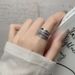 FRIDAY JEWELRY Silver Zircon Versatile Personalized Women's Finger Light Luxury Adjustable Ring_ipsvogv.com
