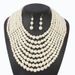 Pearl Beads Exaggerated Women's Short Multi Layer Necklace_ipsvogv.com