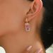 Minimalist geometric style women's amethyst with a niche high-end design, multi-layer and versatile earrings_ipsvogv.com