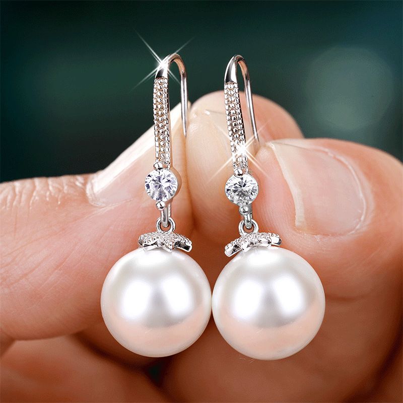 Korean temperament net red i pearl earrings women's simple and versatile earrings_ipsvogv.com