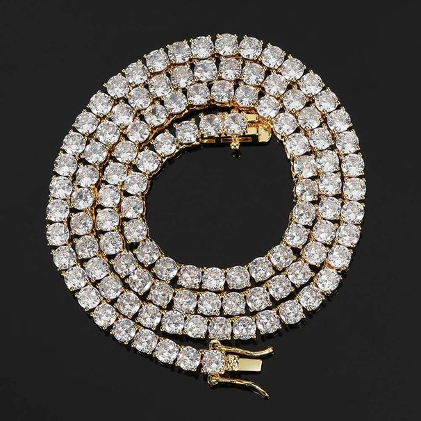 Accessories Hip-Hop Tennis Chain Zircon Jewelry For Women High-End Sense Personality Men's Necklace_ipsvogv.com
