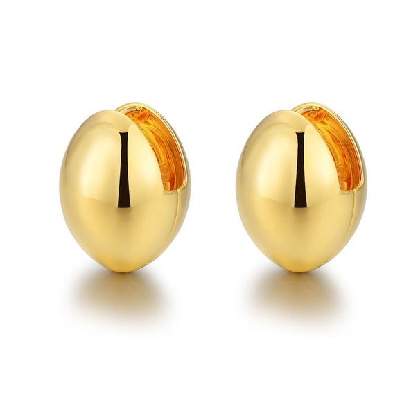 Women's Jewelry Retro K Gold Plated Hollow Eggshell Glossy Earrings Simple And Fashionable High End Earrings_ipsvogv.com