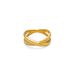 Women's Jewelry K Real Gold Electroplated Titanium Steel Exquisite Cross Ring Light Luxury Plain Ring_ipsvogv.com
