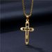 Titanium Steel Necklace With Hollowed Out Cross, Men's And Women's Trendy Hip-hop Personality Pendant, High-end Non_ipsvogv.com