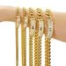 Men's Jewelry Zircon Buckle Titanium Steel Stainless Steel Jewelry Cuban Chain Men's Hip Hop Necklace Plated With 14k Gold_ipsvogv.com