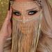 New Rhinestone Accessories, Fashion Ball Fringed Mask, Exotic Hollow Veil Headdress_ipsvogv.com