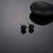 Diamond Studded Couple Earrings Men's And Women's Earrings, Eight Hearts And Eight Arrows, Zircon, Simple Five Star Black Titanium Steel Earrings_ipsvogv.com