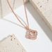 Clover main stone dancing pendant necklace Rose gold beating heart Korean version of simple and smart four leaf clover necklace_ipsvogv.com