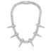 Men's Jewelry Hip Hop Necklace 14mm Rivet Bullet Cuban Chain Full Of Zircon Big Gold Chain Hip Hop Punk Style Necklace_ipsvogv.com