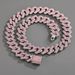Hip hop necklace 15mm Internet celebrity Miami Cuban chain shaped heavy duty full diamond alloy hip hop men's jewelry_ipsvogv.com