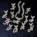 Butterfly Buckle Full Diamond Hip-Hop 26 English Letters Alloy Rhinestone Pendant Necklace_ipsvogv.com