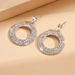 Women’s Jewelry Set Fashion Brand New Large Silver Full Diamond Earrings Hoop Atmospheric Necklace Women's Suit_ipsvogv.com