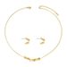 2024 New Japanese and Korean Style Geometric Earnail Necklace Set for Women's Personalized Gold Design Clavicle Chain_ipsvogv.com