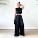 Women's fashion wide leg pants solid color high collar sleeveless waist jumpsuit_ipsvogv.com