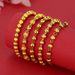 Vieam Sand Glossy Round Pattern Gold Women's Bracelet Simple Fashion Lucky Beads Ethnic Style Jewelry_ipsvogv.com