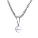 Korean Version Of Instagram Minimalist Letter Double Smiling Face Titanium Steel Necklace, Female Internet Celebrity_ipsvogv.com