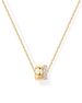 Brass Real Gold Electroplating Zircon Inlaid Fashionable Double Circle Pendant Versatile Women's Necklace_ipsvogv.com