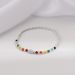 Japanese And Korean S Silver Rainbow Contrast Beaded Bracelet Fashionable Smiling Face Little Bear Hand Strand Instagram_ipsvogv.com