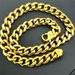 Necklace Mens Women Freemasonry Masonic Mason Stainless Steel 11mm Width Yellow_ipsvogv.com