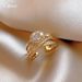 Elliptical Zircon Cross Opening Fashionable Personalized Design, Index Finger Ring, Light Luxury, Exquisite And High-end_ipsvogv.com