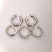 Women’s Jewelry Set Fashion Classic Style Asymmetrical Large And Small Ring Polished Alloy Ear Plus Double Round Ear Bone Clip C Shaped Ear Bone Clip_ipsvogv.com