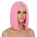 hot selling Straight Short Bob Human for Black Lace Brazilian Wigs Remy Hair Middle Part Side For Brown Women_ipsvogv.com