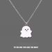 Black and white ghost couple necklace double necklace sweet cool girlfriends necklace parent child versatile new hanging neck sweet pendant_ipsvogv.com