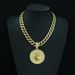 Personalized AQUARIUS Disc Pendant With Mysterious Aquarius Hip-hop Cuban Chain Necklace_ipsvogv.com