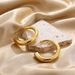 Popular Glossy Texture Fashionable Simple Stainless Steel C Shaped Earrings Geometric Circle Earrings_ipsvogv.com
