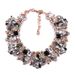 Short necklace Women's fashion accessories full of diamond exaggerated floral necklace clothing accessories_ipsvogv.com