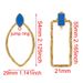 Stainless Steel Oval Rectangular Oil Drip Earrings DIY Earring Making Products Studs Ear Pillar Jewelry Accessories_ipsvogv.com