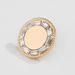 Metal Geometry Point drill combination necklace earrings Female Geometry drill chain round shield metal earrings_ipsvogv.com