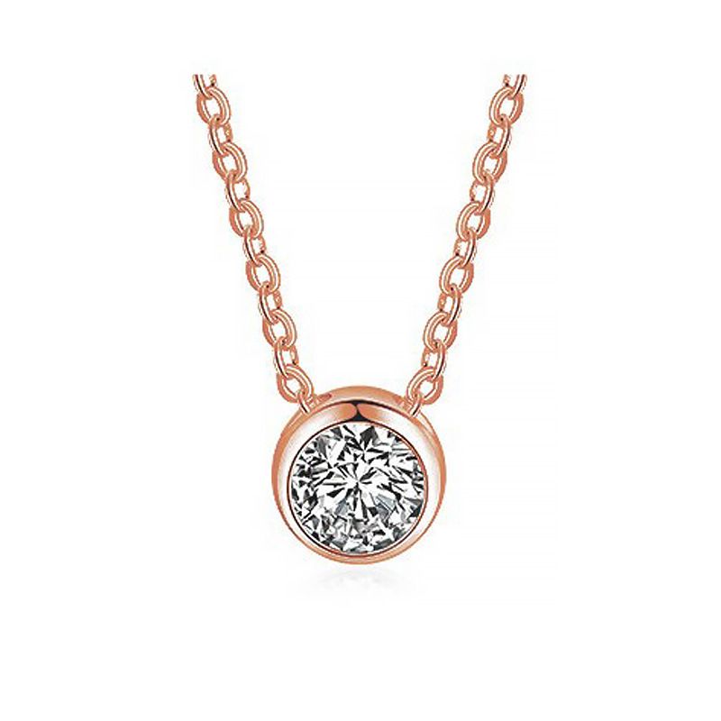 Mosang Stone S Pure Silver Round Bubble Necklace Women's Pendant Japanese Korean Simple and Fashionable Explosive_ipsvogv.com