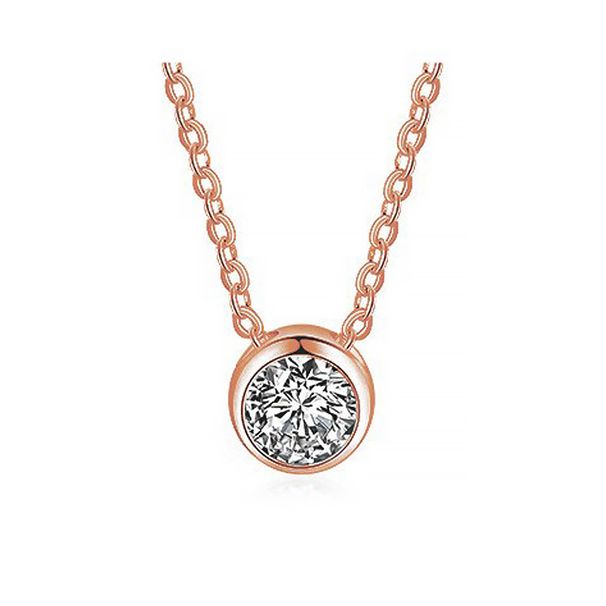 Mosang Stone S Pure Silver Round Bubble Necklace Women's Pendant Japanese Korean Simple and Fashionable Explosive_ipsvogv.com