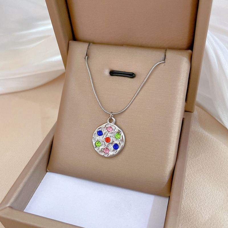 【 Full Body Titanium Steel 】 Colored Zirconium Circular Plate Extremely Simple Blast Furnace Genuine Gold Necklace For 【 】 【 】 【 】_ipsvogv.com