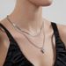 Women's Jewelry Double Layered Love Snake Bone Necklace Light Luxury High End Design Fashion Temperament Clavicle Chain_ipsvogv.com