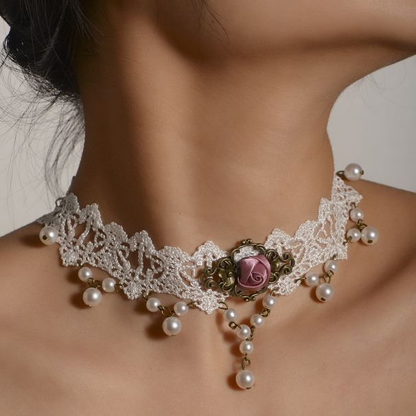 Women's New White Lace Necklace Creative Hot Selling Item_ipsvogv.com