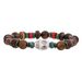 Hot Selling Handmade Beaded Skull Bracelet Men's Retro Style Turquoise Wood Beads Coconut Shell Bracelet Women_ipsvogv.com