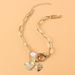 Fashion Jewelry Gold Box Chain Alloy Heart Shaped Pendant Necklace Punk Style Necklace_ipsvogv.com